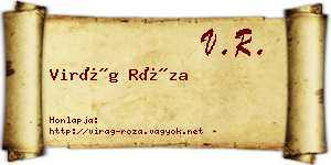 Virág Róza névjegykártya