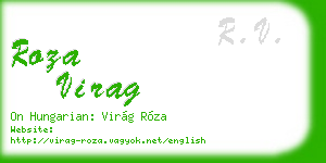 roza virag business card